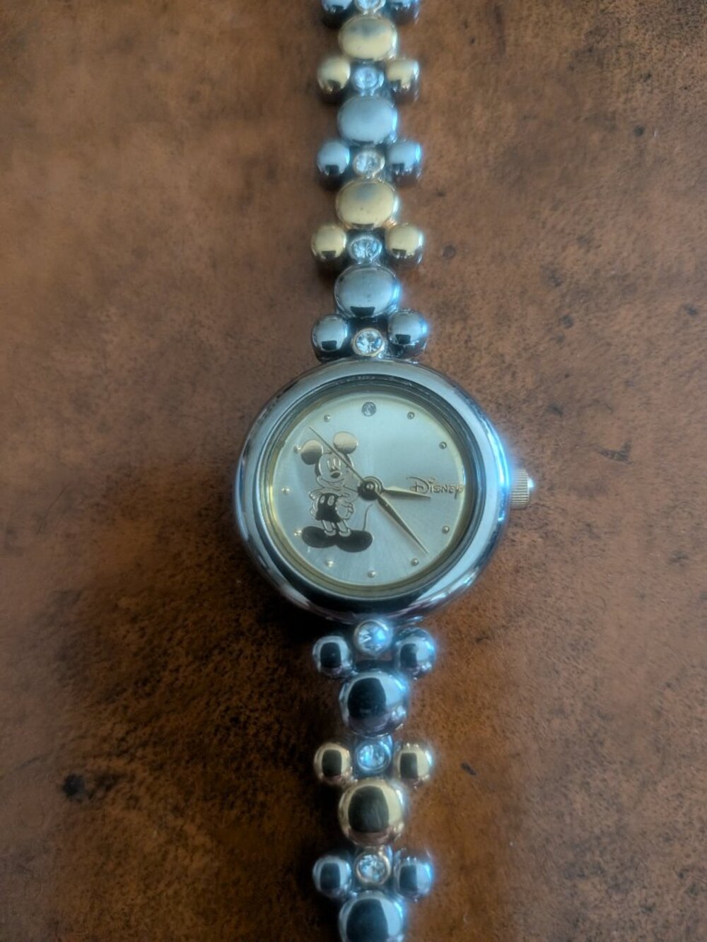 Mickey Mouse Women's Two-Tone Link Bracelet Watch - Picture 4 of 7